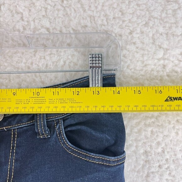 CAbi Blue Denim Dark Wash Skinny Leg Jeans Womens Low Rise Stretch Size 4 - Picture 6 of 16